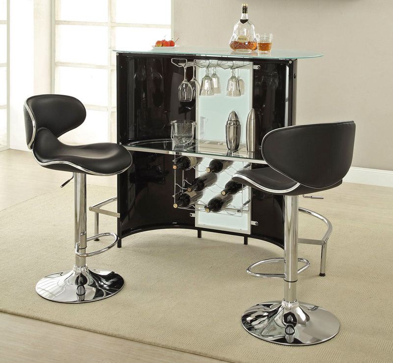 Grant Modern Black And White Bar Table Back Side