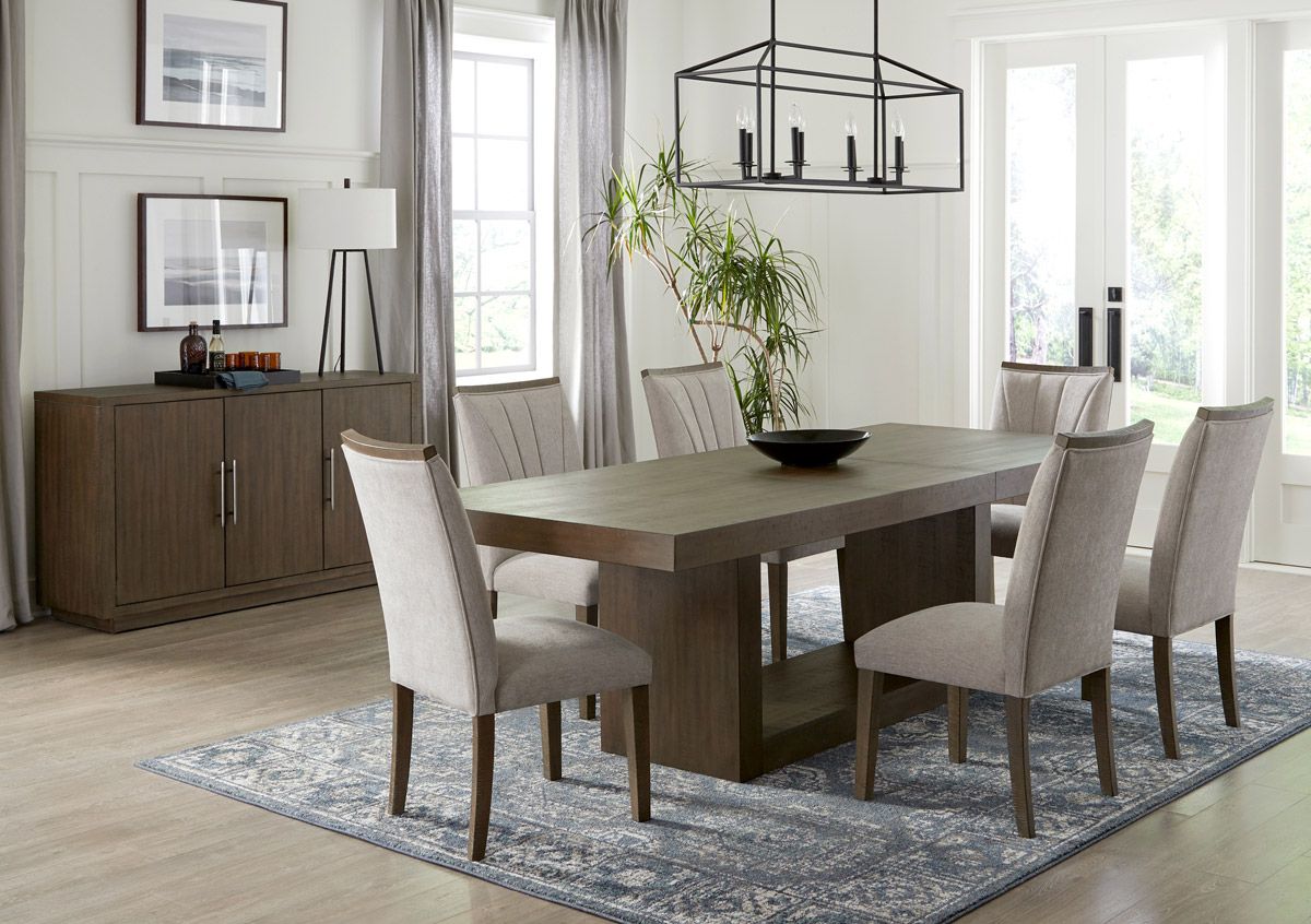 Monte Rustic Brown 7-Piece Dining Table Set