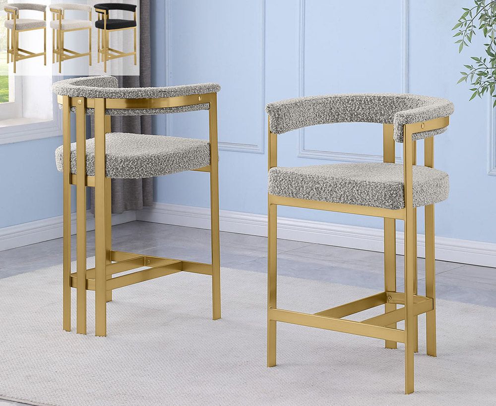 Morden Gold Counter Height Chairs