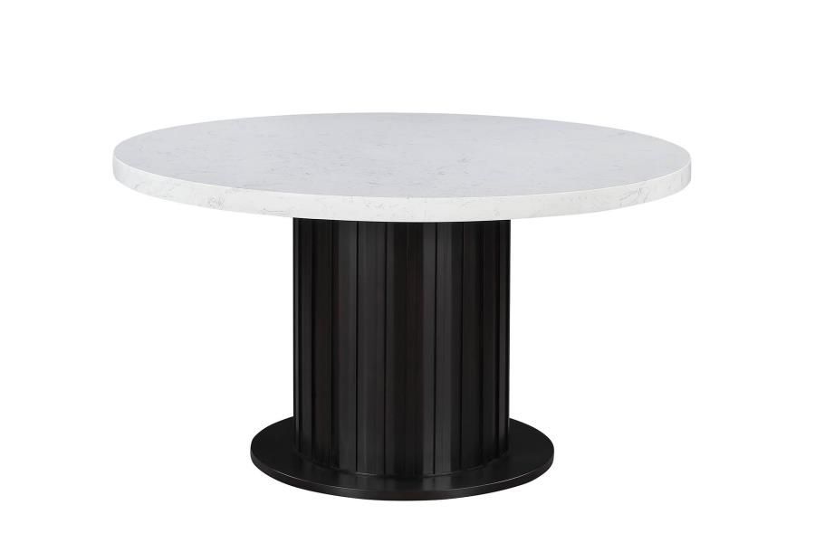 Naika Round Marble Top Dining Table