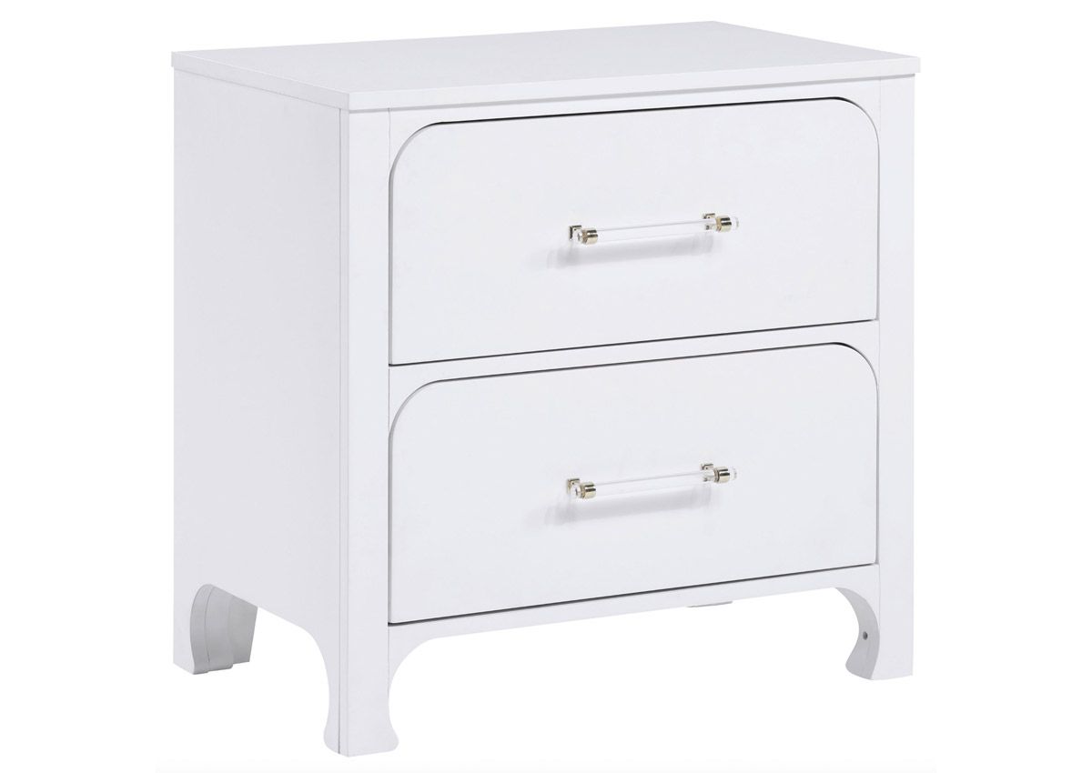 Nathan Night Stand With Acrylic Knobs