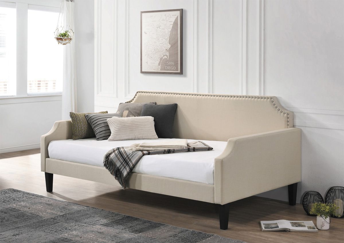 Neoma Taupe Linen Classic Daybed