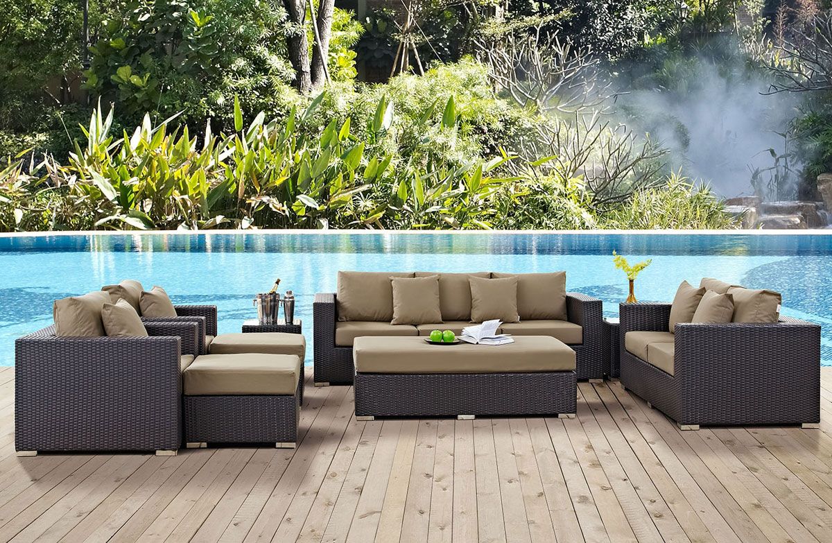 9 piece garden online furniture set