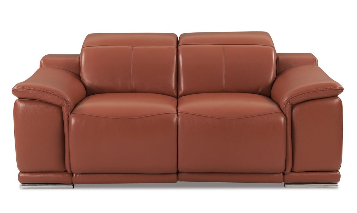 Nieves Camel Leather Power Recliner Loveseat