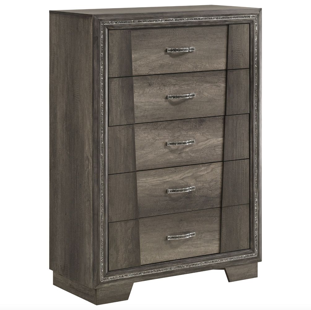 Norah Grey Chest With Glitter Trim