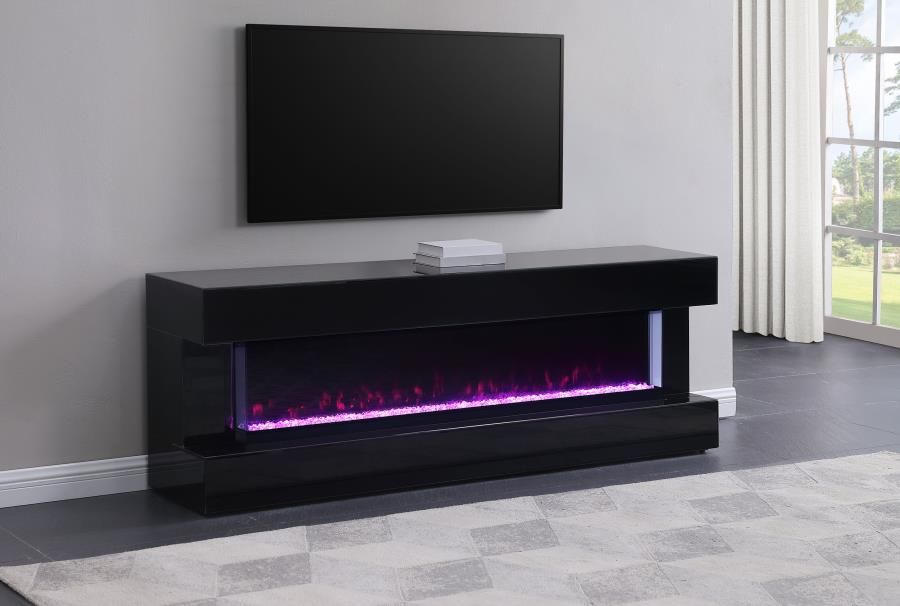 Norene Black Lacquer TV Stand