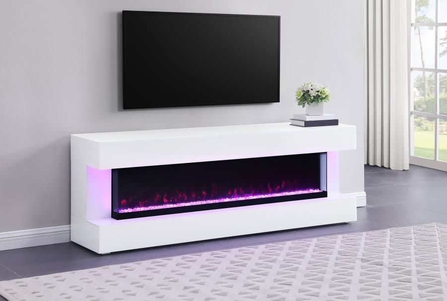 Norene White Lacquer TV Stand