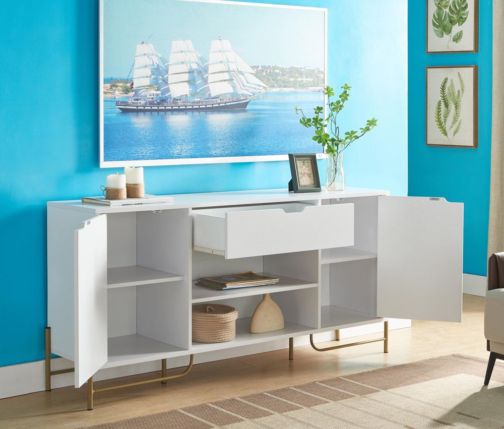 Norgos White Sideboard Storage