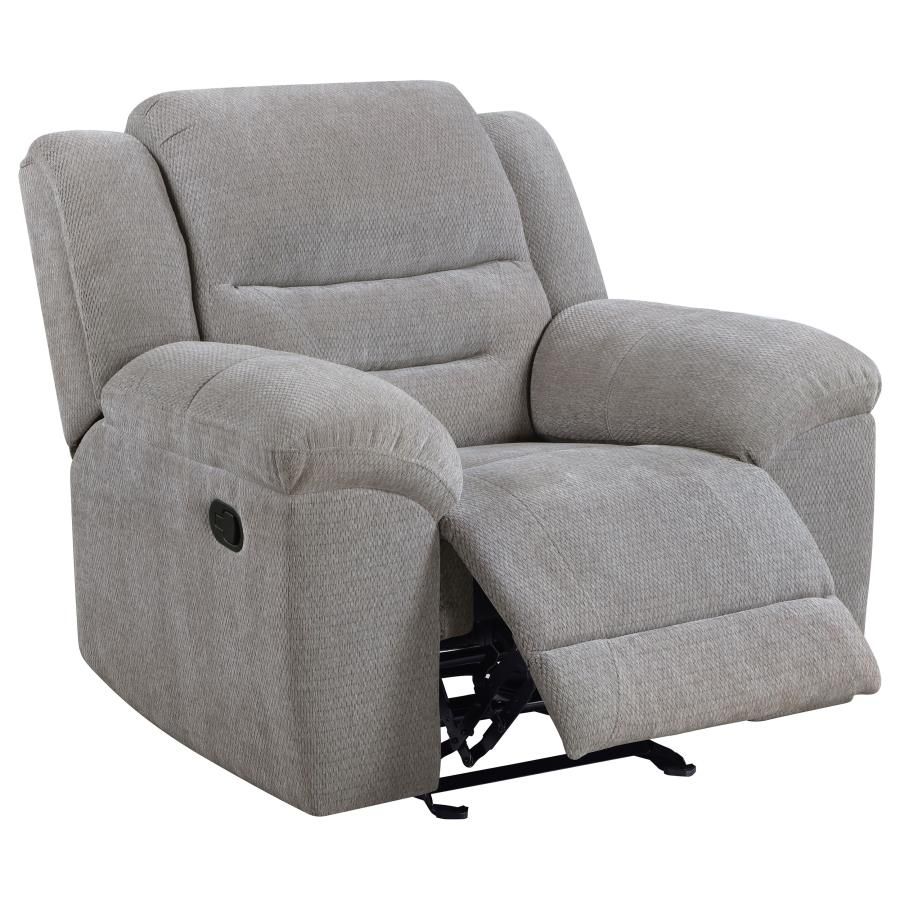 Noriega Grey Chenille Recliner Chair