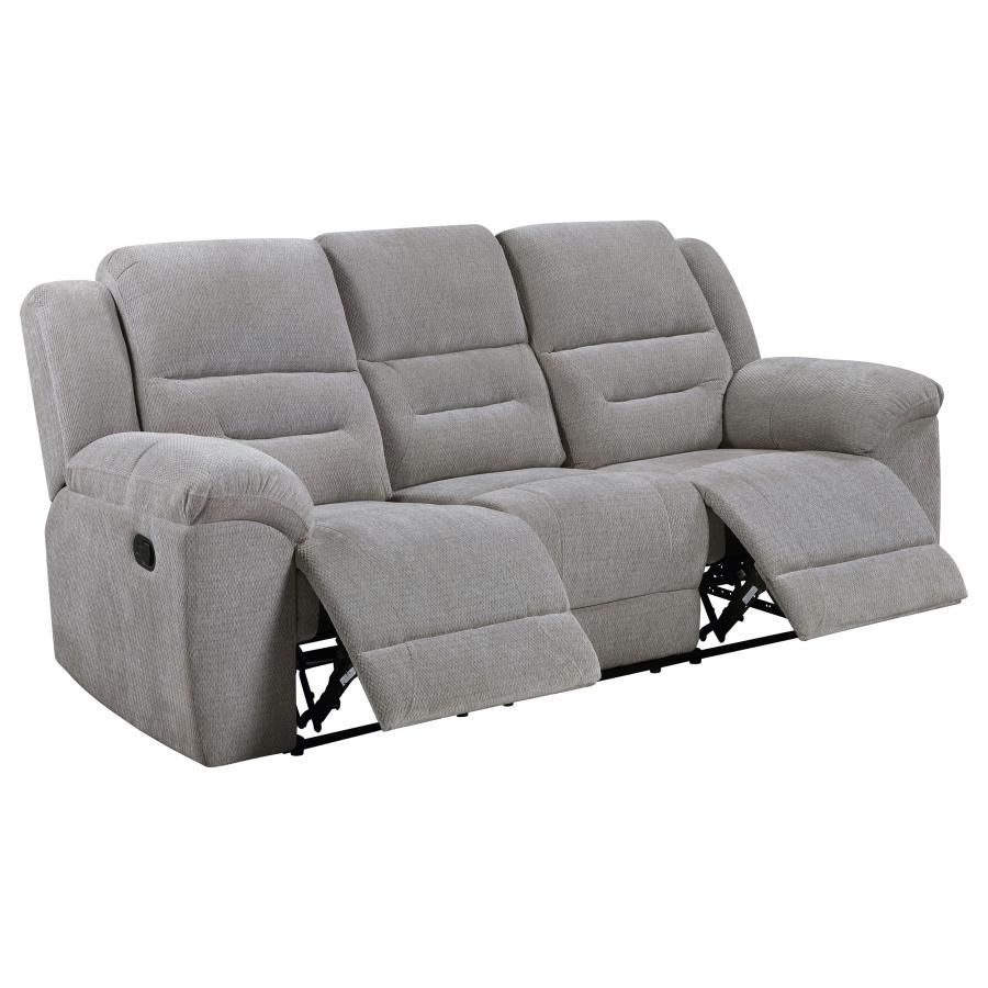 Noriega Grey Chenille Recliner Sofa