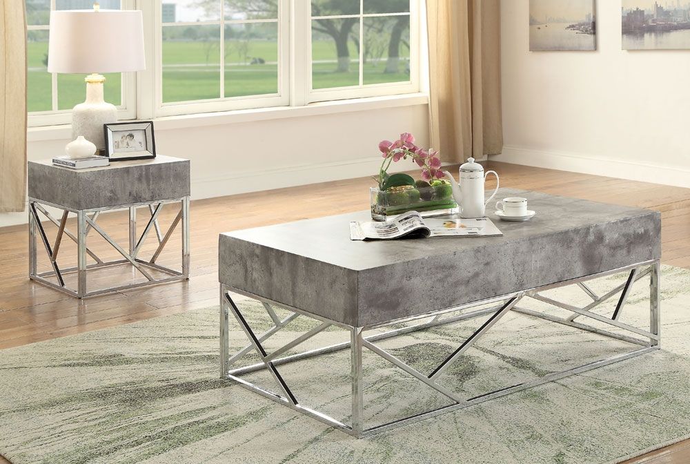 concrete style coffee table