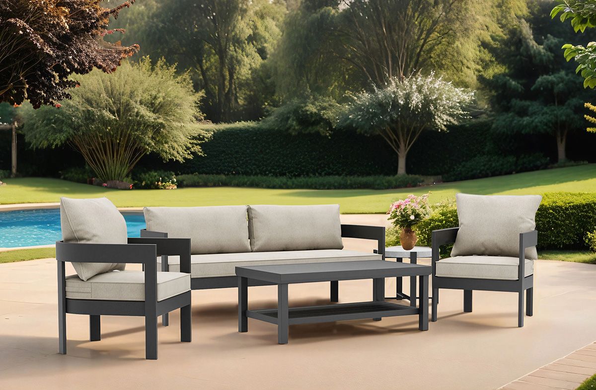 Olexa Outdoor Sofa And Coffee Table Set