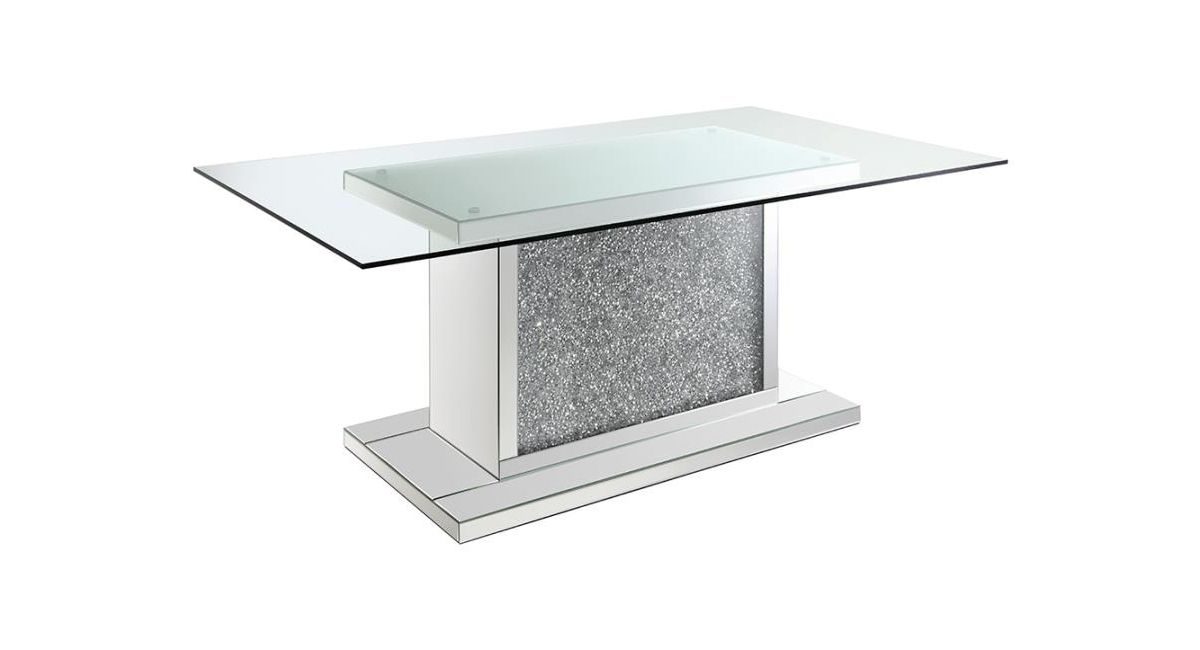 Onyxa Mirrored Dining Table Glass Top