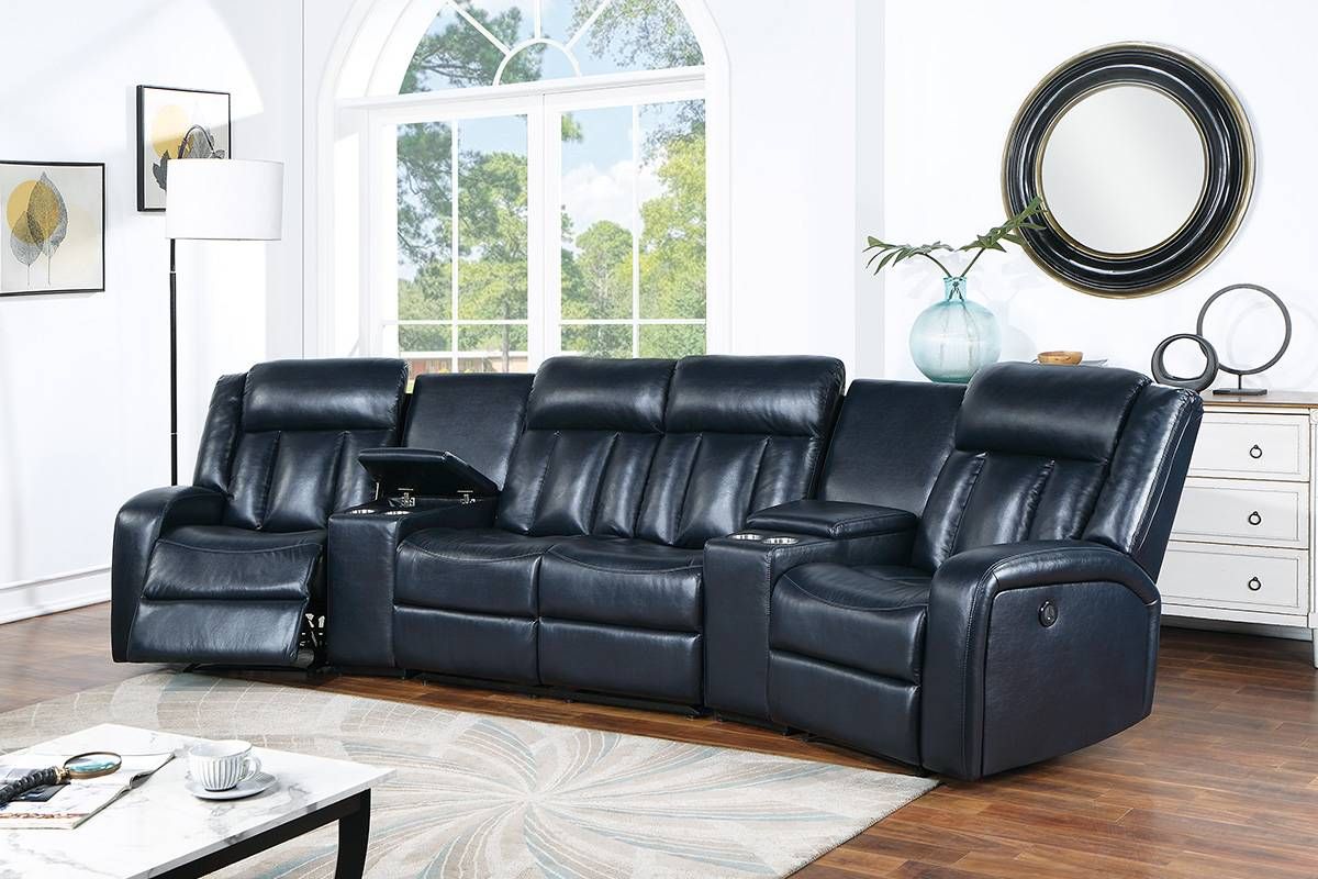 Osmond Navy Power Theater Recliner Set