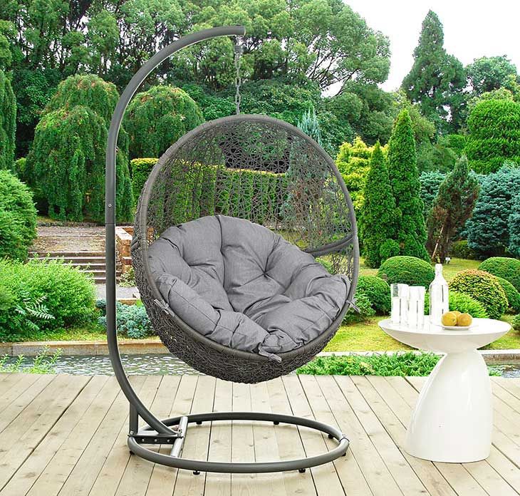 Grey patio swing hot sale