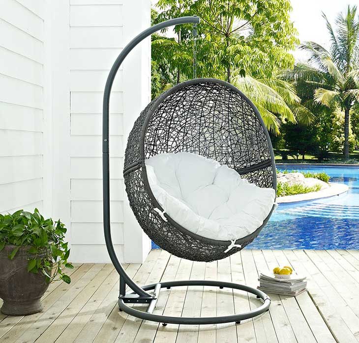 Hide White Outdoor Swing Chair