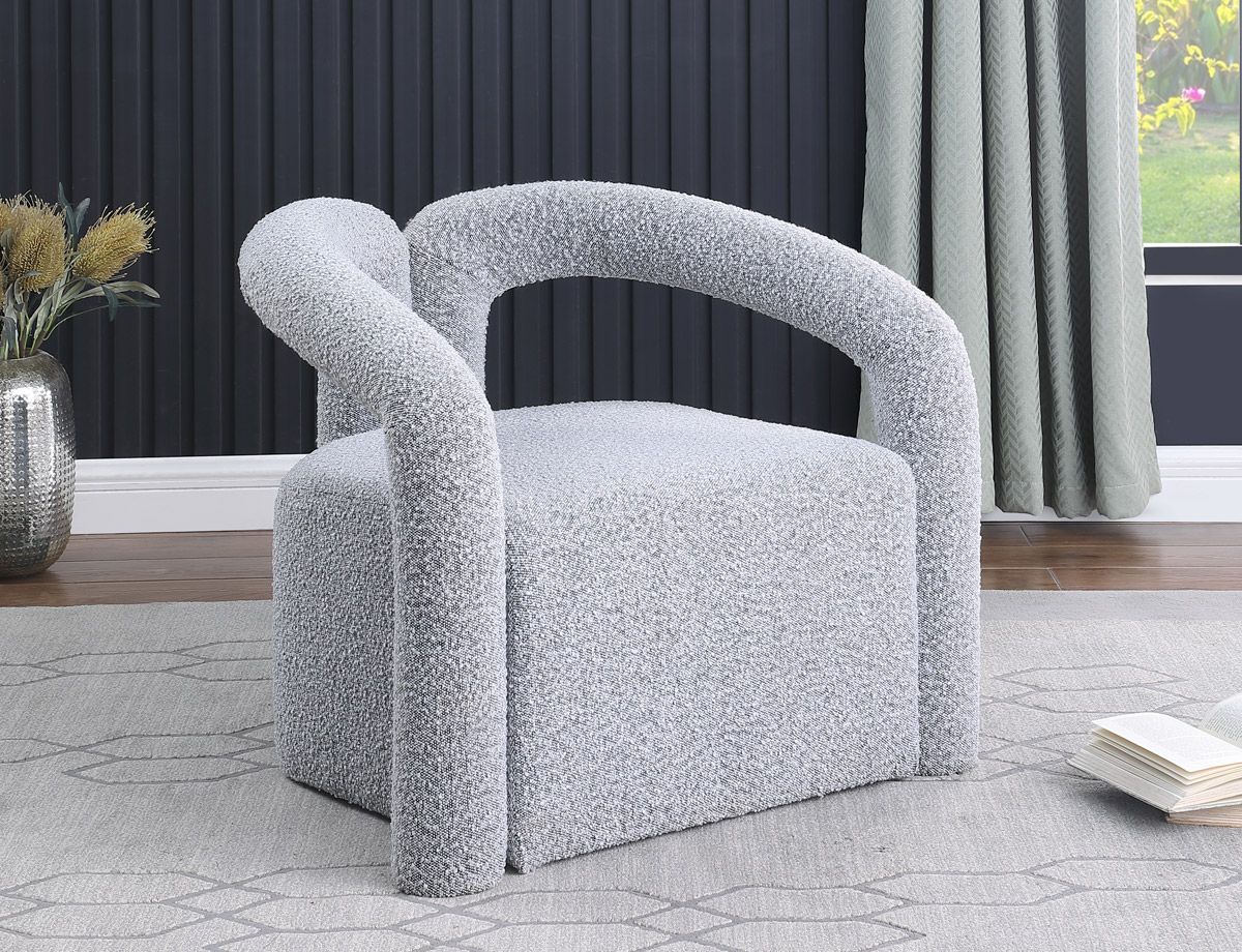 Pagero Accent Chair Grey Boucle