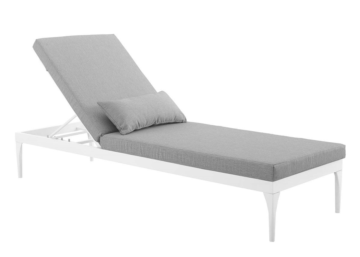 Palisades Grey Outdoor Patio Lounge Chaise