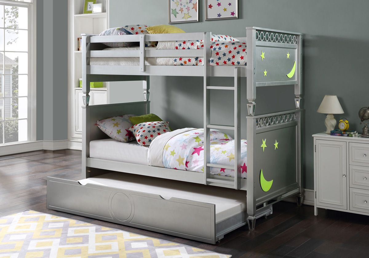 Parker Silver Finish Bunk Bed