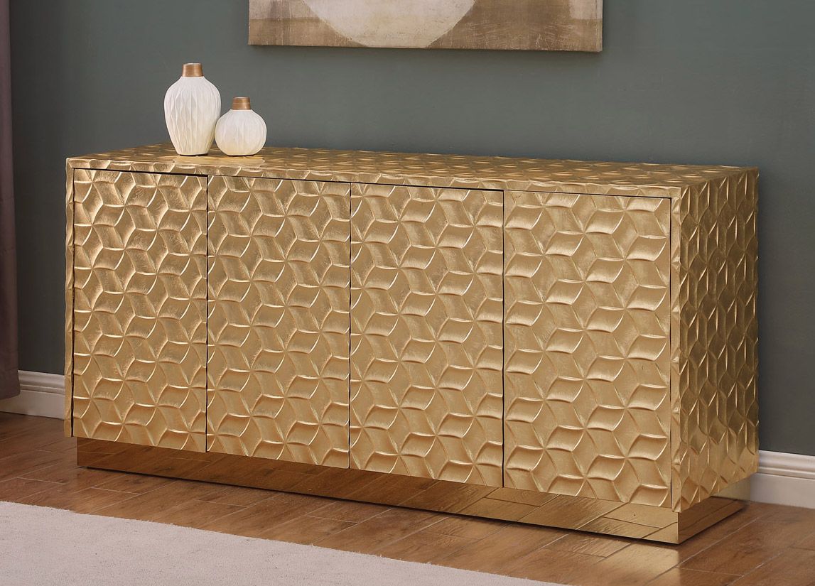 Perret Gold Finish Sideboard