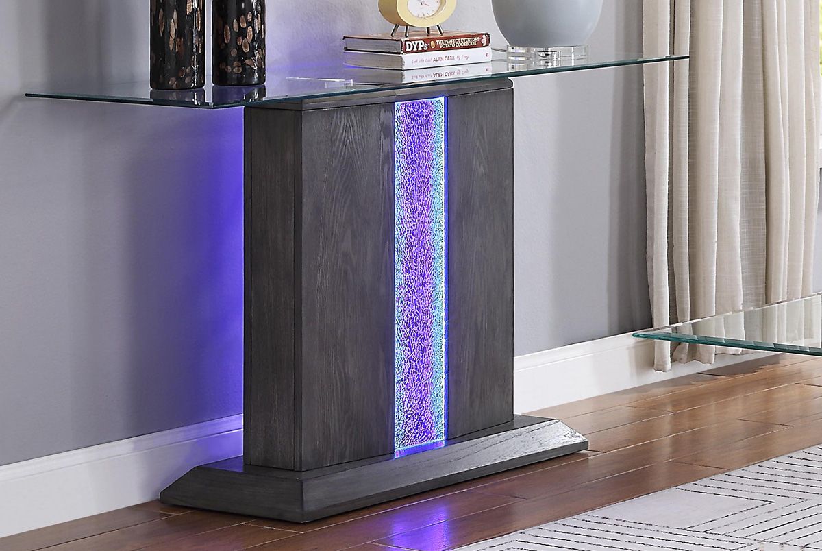 Pervis Sofa Table With LED Light