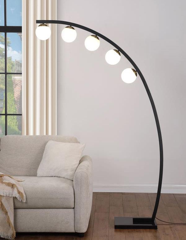 Pier Spherical 5-light Arc Metal Floor Lamp