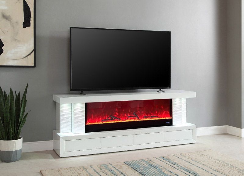 Pierce TV Stand With Fireplace