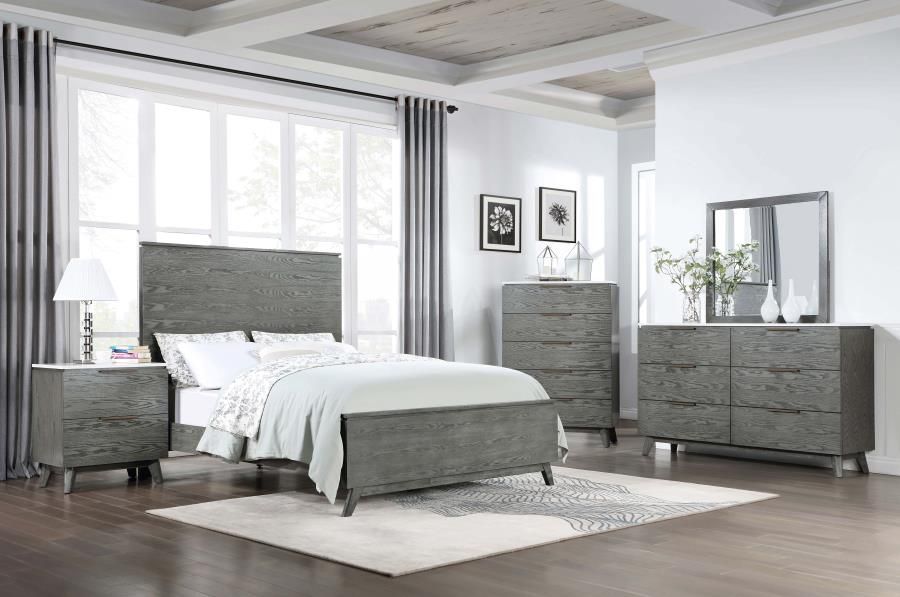 Pittsburgh Rustic Grey Finish Bedroom Set