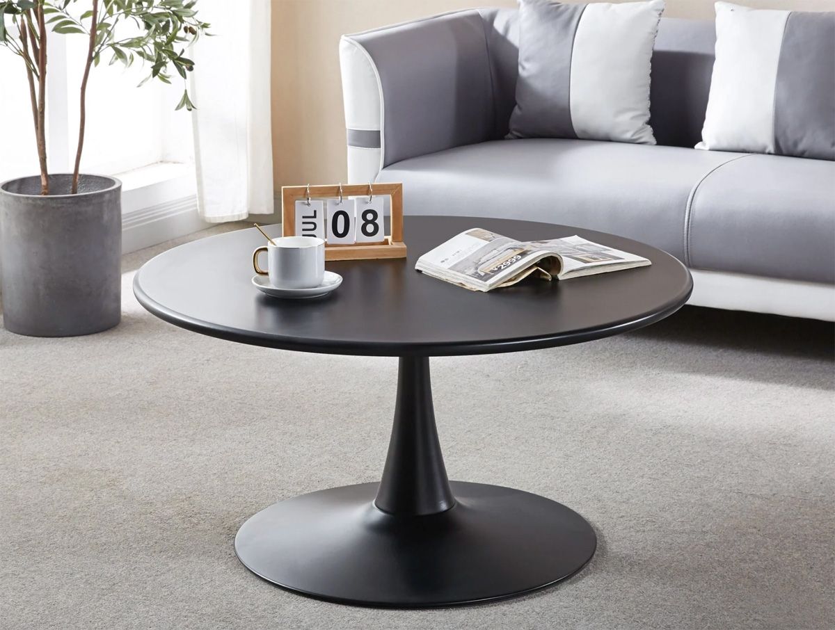 Planet Round Coffee Table Black Finish