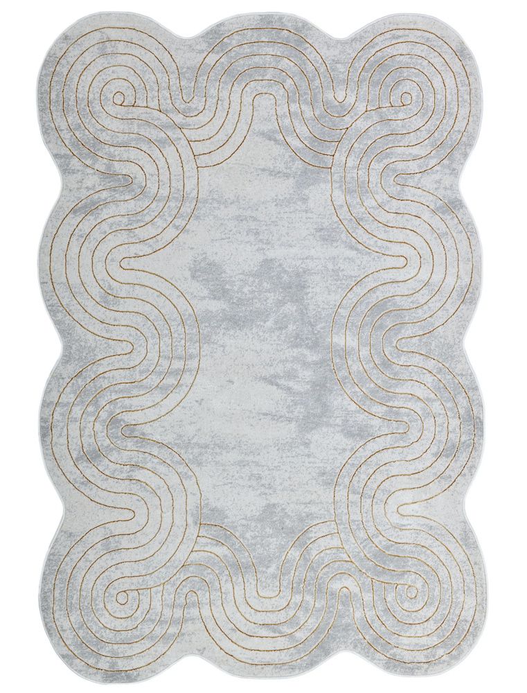 Polar Z325 Grey Gold Area Rug