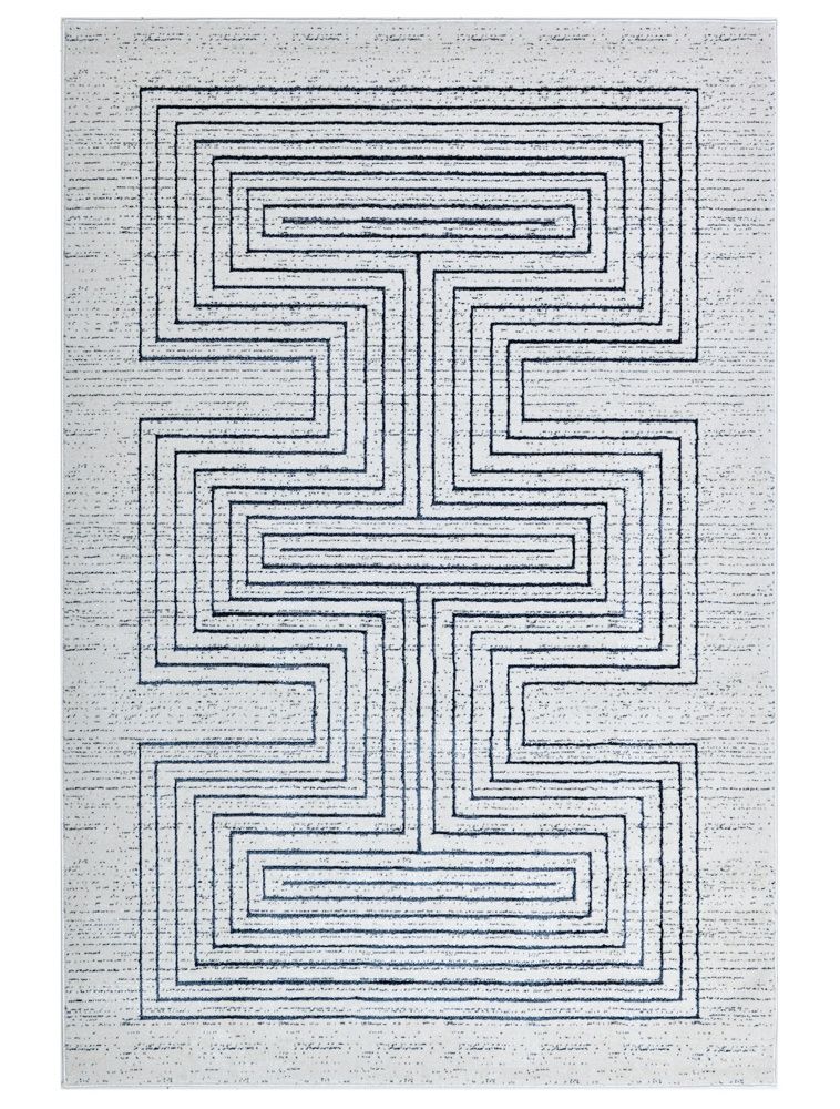 Polar Z329 Blue White Modern Area Rug