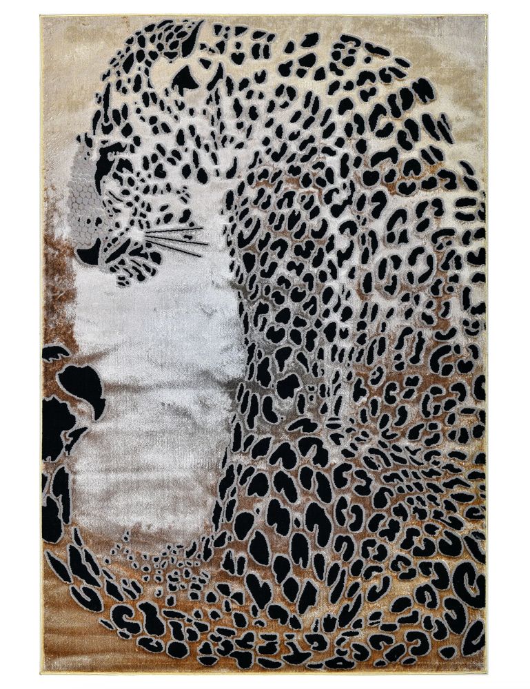 Polar Z340 Leopard Print Area Rug