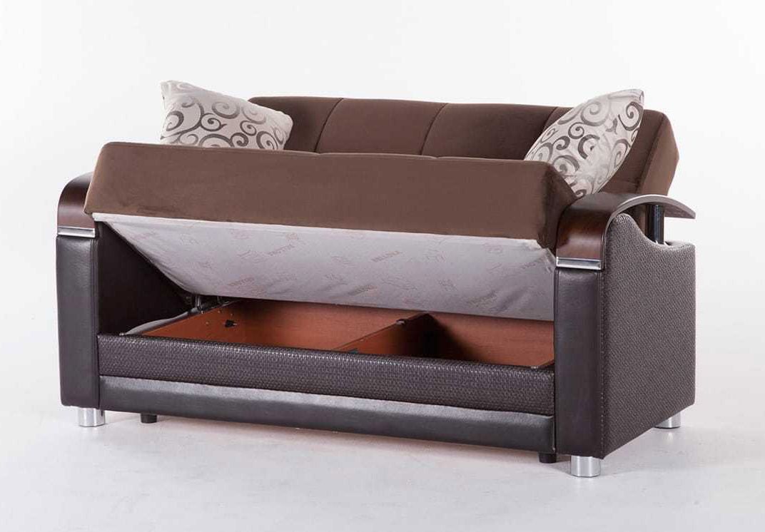 Portland Brown Loveseat With Storage