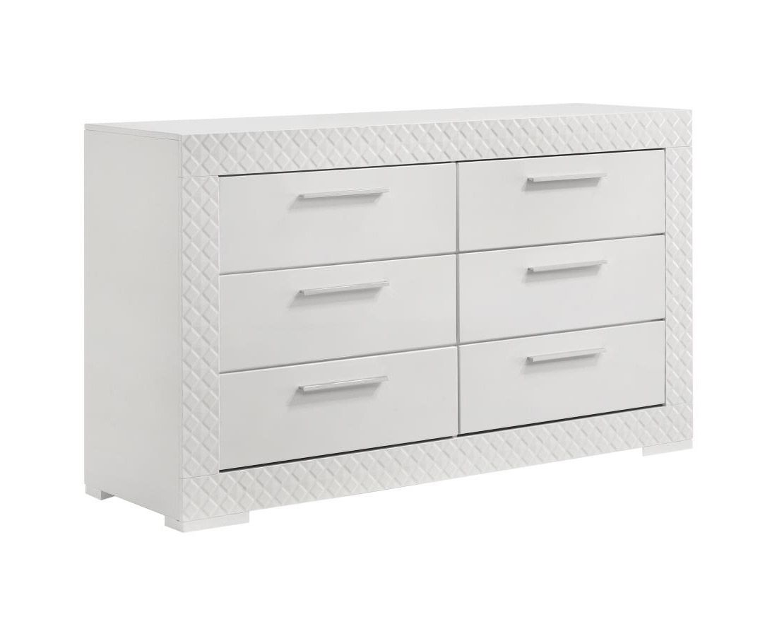 Pyramid White Finish Dresser