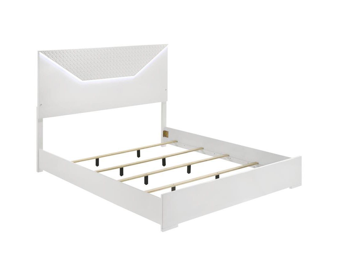 Pyramid White Finish Bed