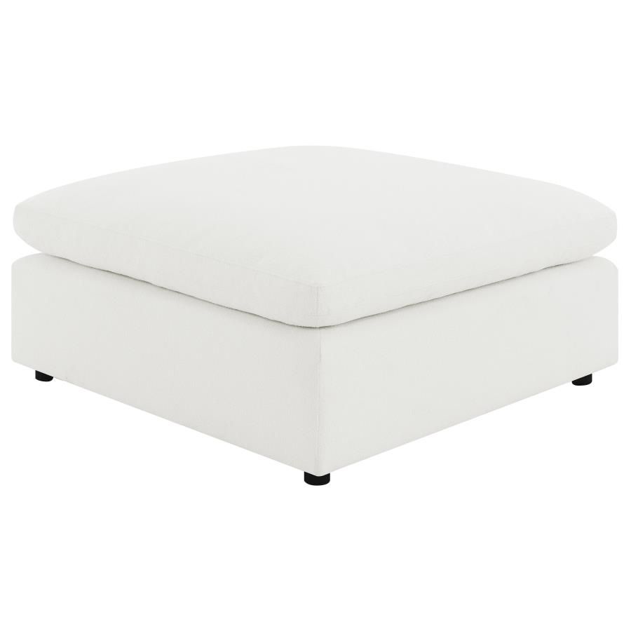 Quenti Ivory Boucle Modular Ottoman