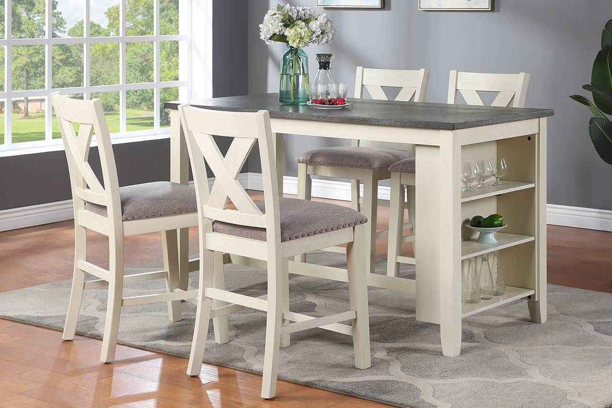 Ramon Island Height Table With Chair Set