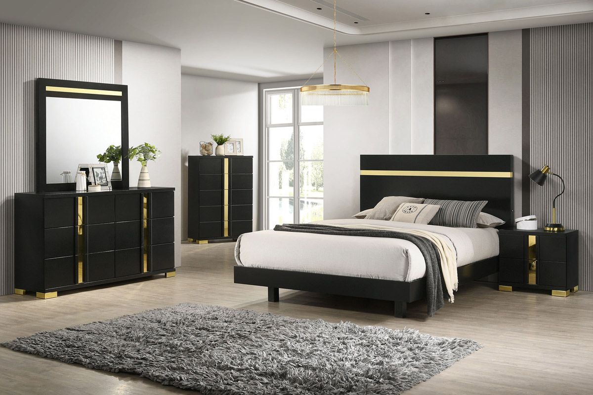 Raynold Black Bedroom Set