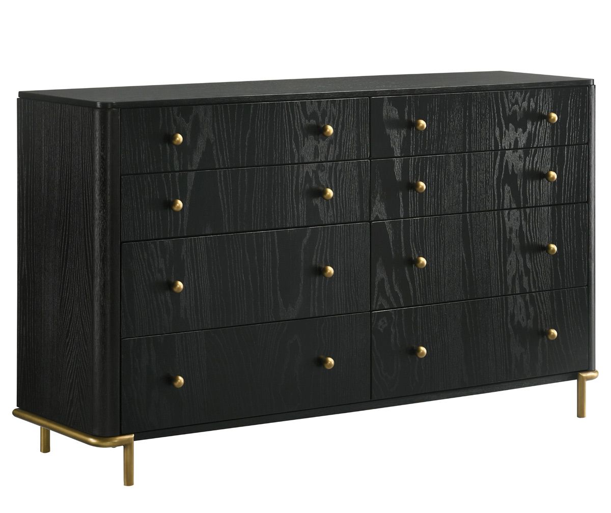 Ridge Black Finish Dresser