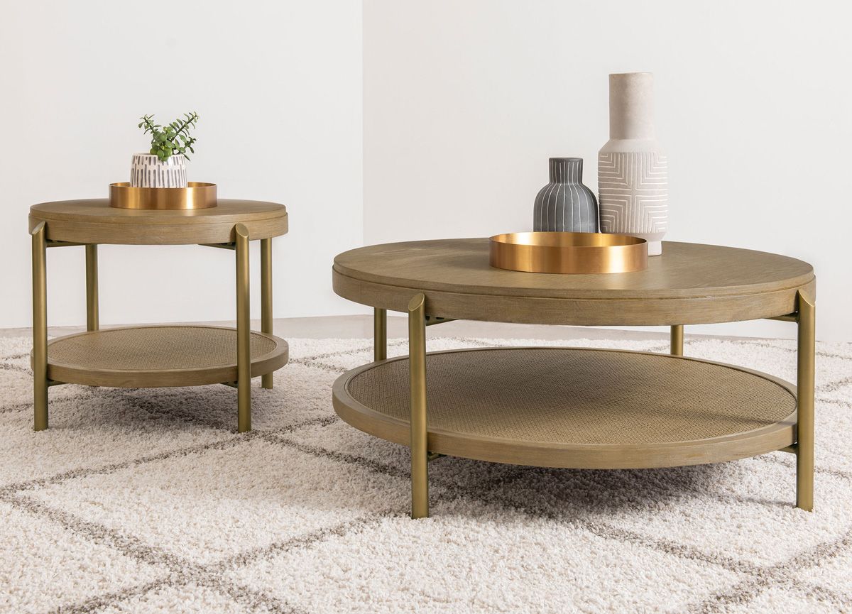 Ridge Round Coffee Table Set