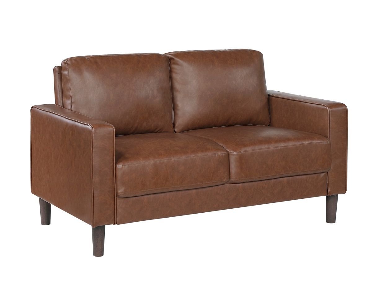 Rosario Dark Brown Leather Loveseat