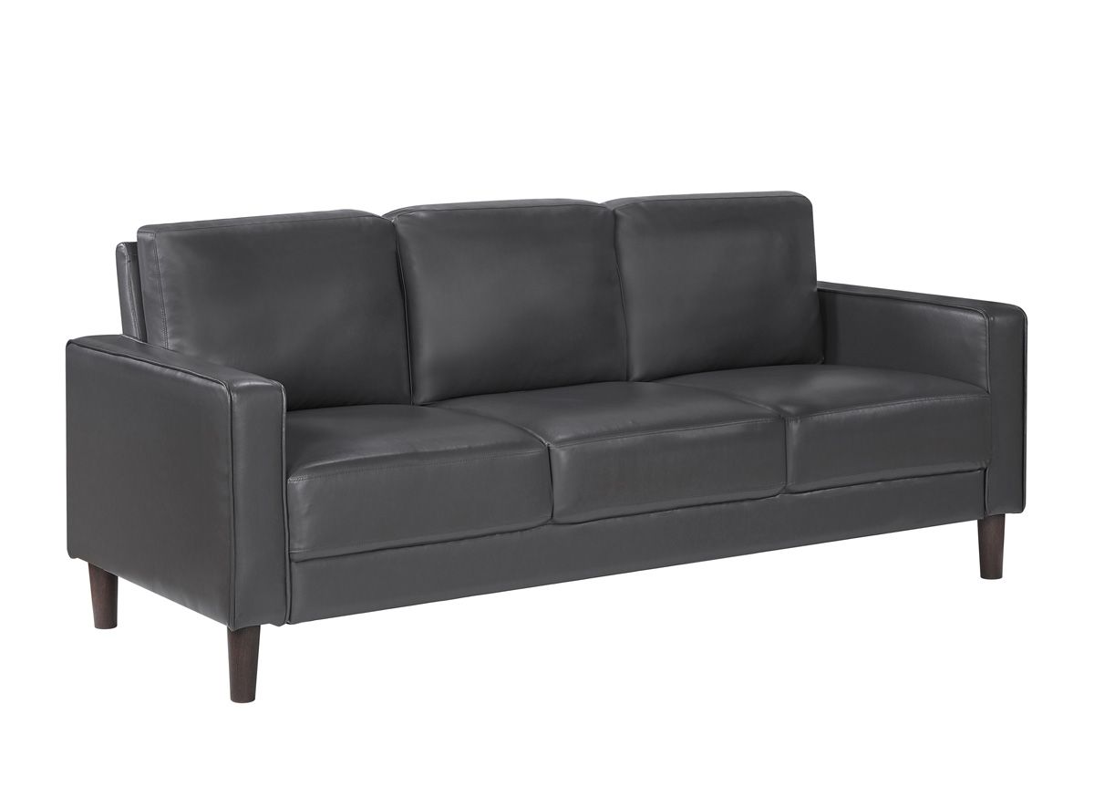 Rosario Dark Grey Leather Sofa