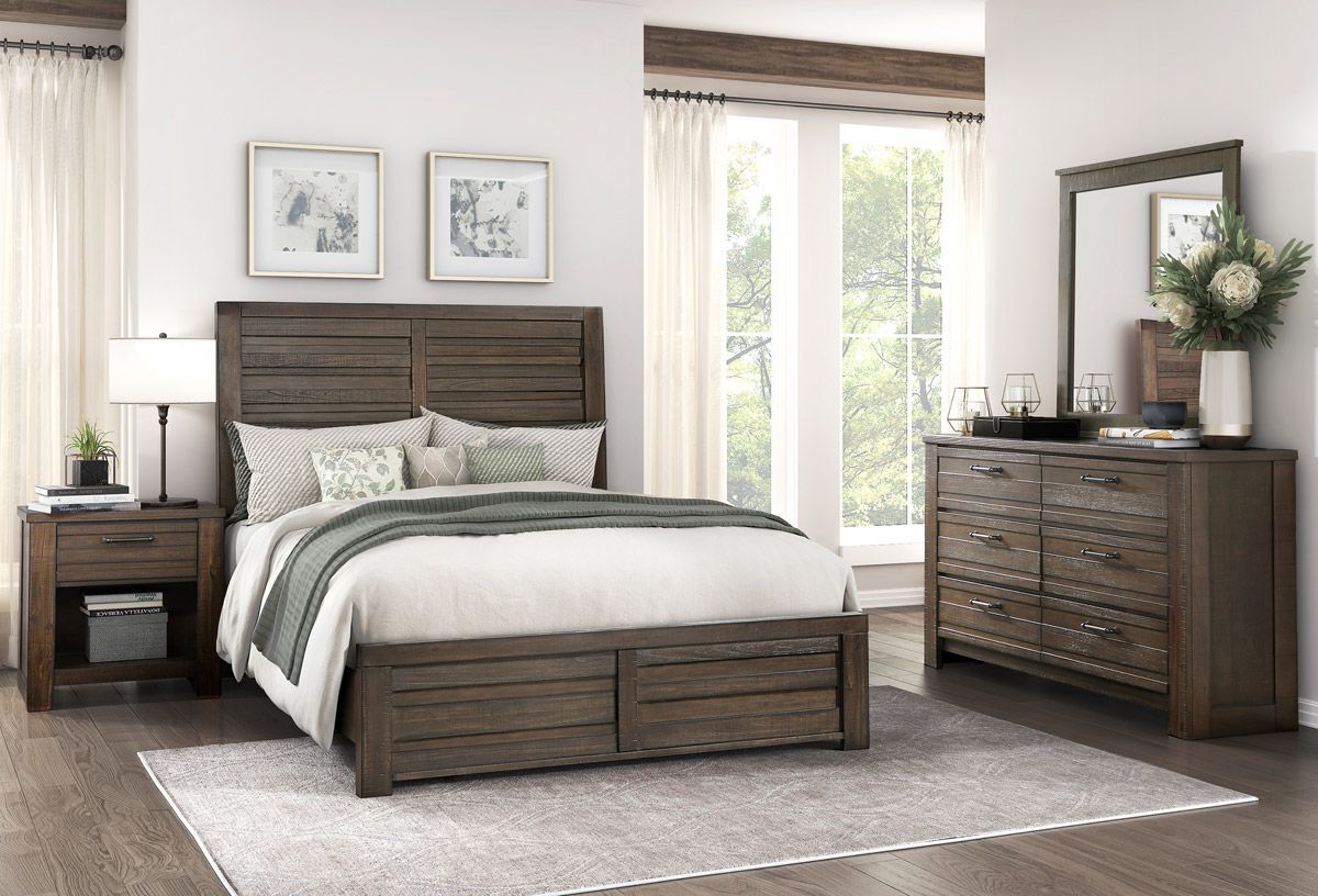 Rosewood Industrial Style Bedroom Set