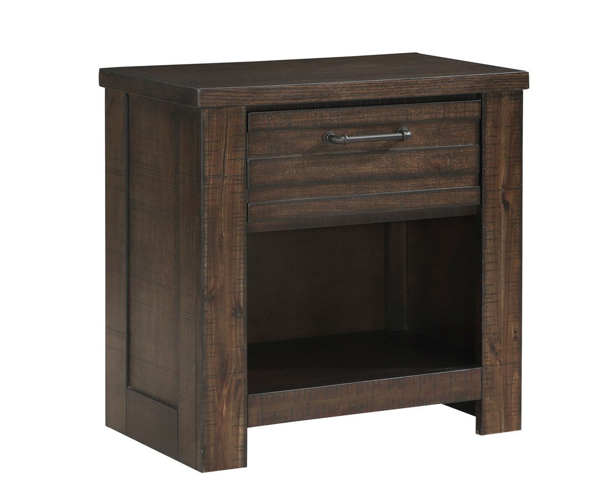 Rosewood Industrial Style Night Stand