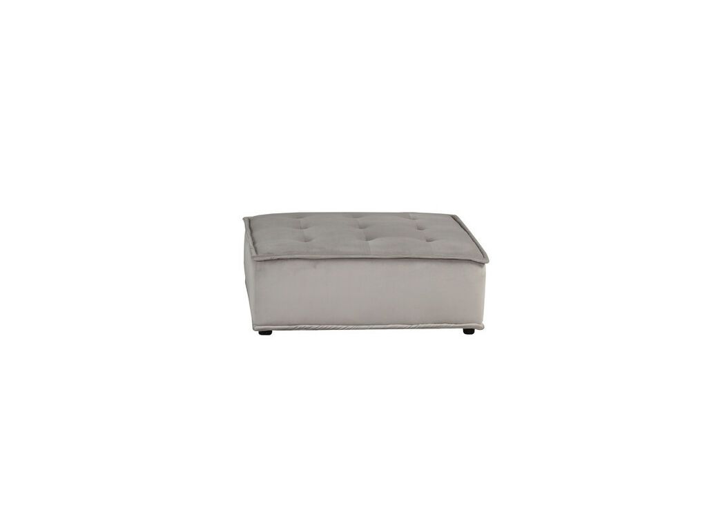 Royan Grey Velvet Modular Ottoman