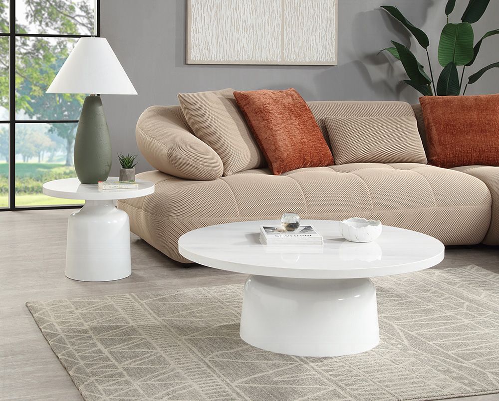 Saeed Low Profile Round Coffee Table Set