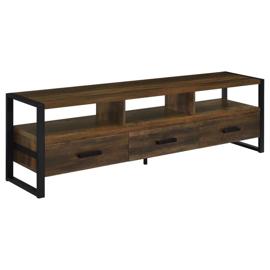 Sande 71-Inch TV Stand Dark Pine Finish