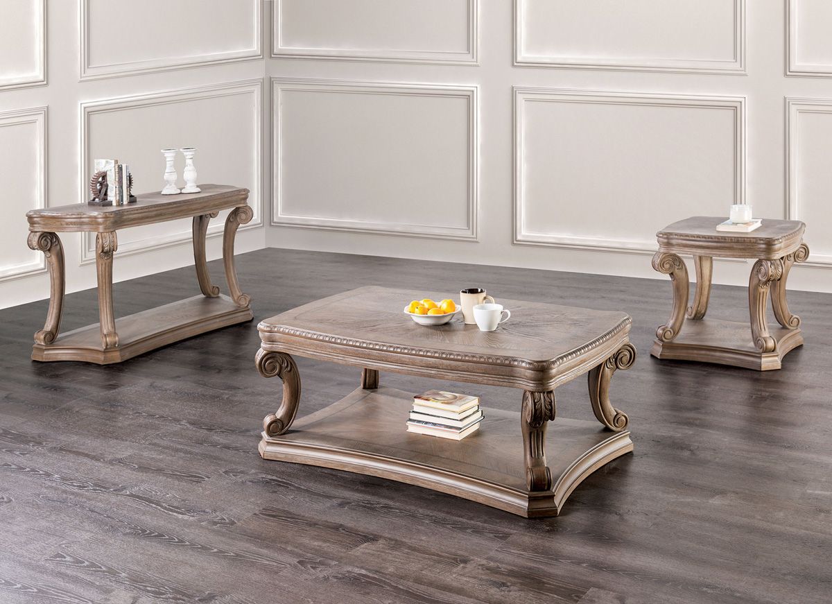 Savion Traditional Style Coffee Table Set