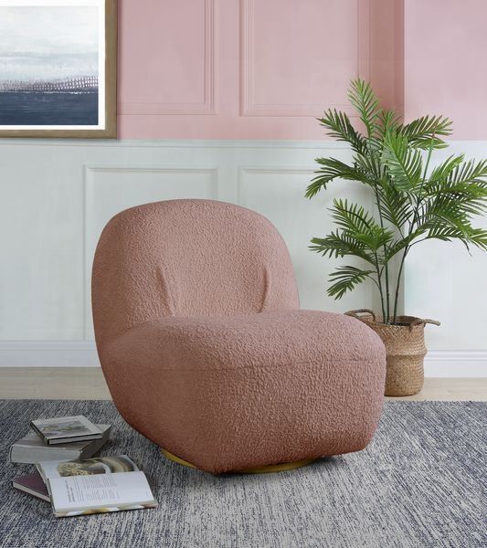 Seldon Pink Swivel Accent Chair