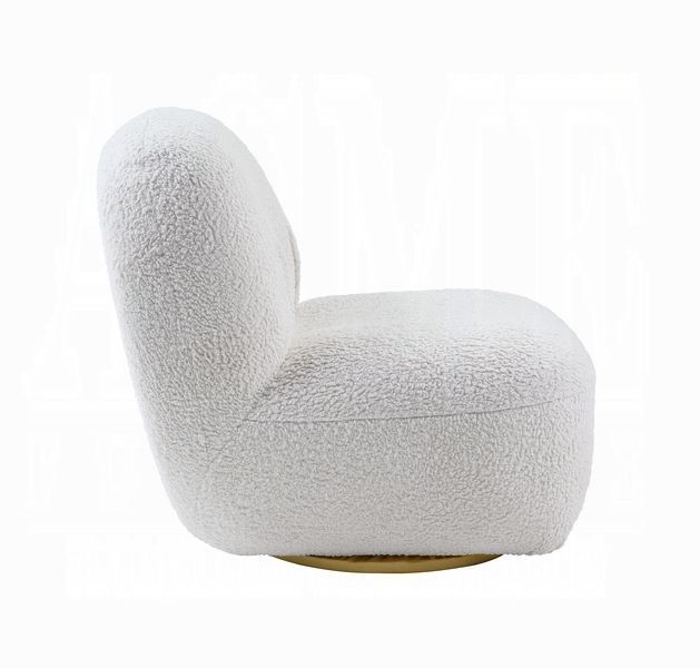 Seldon White Boucle Accent Chair